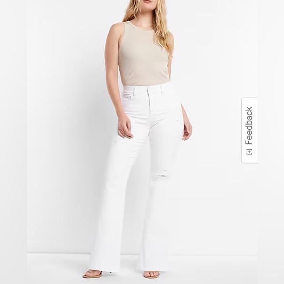 Express White flare jeans - Picture 3 of 5